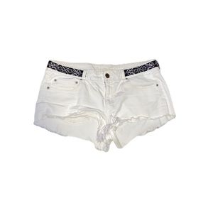 American Eagle White Beaded Shorts